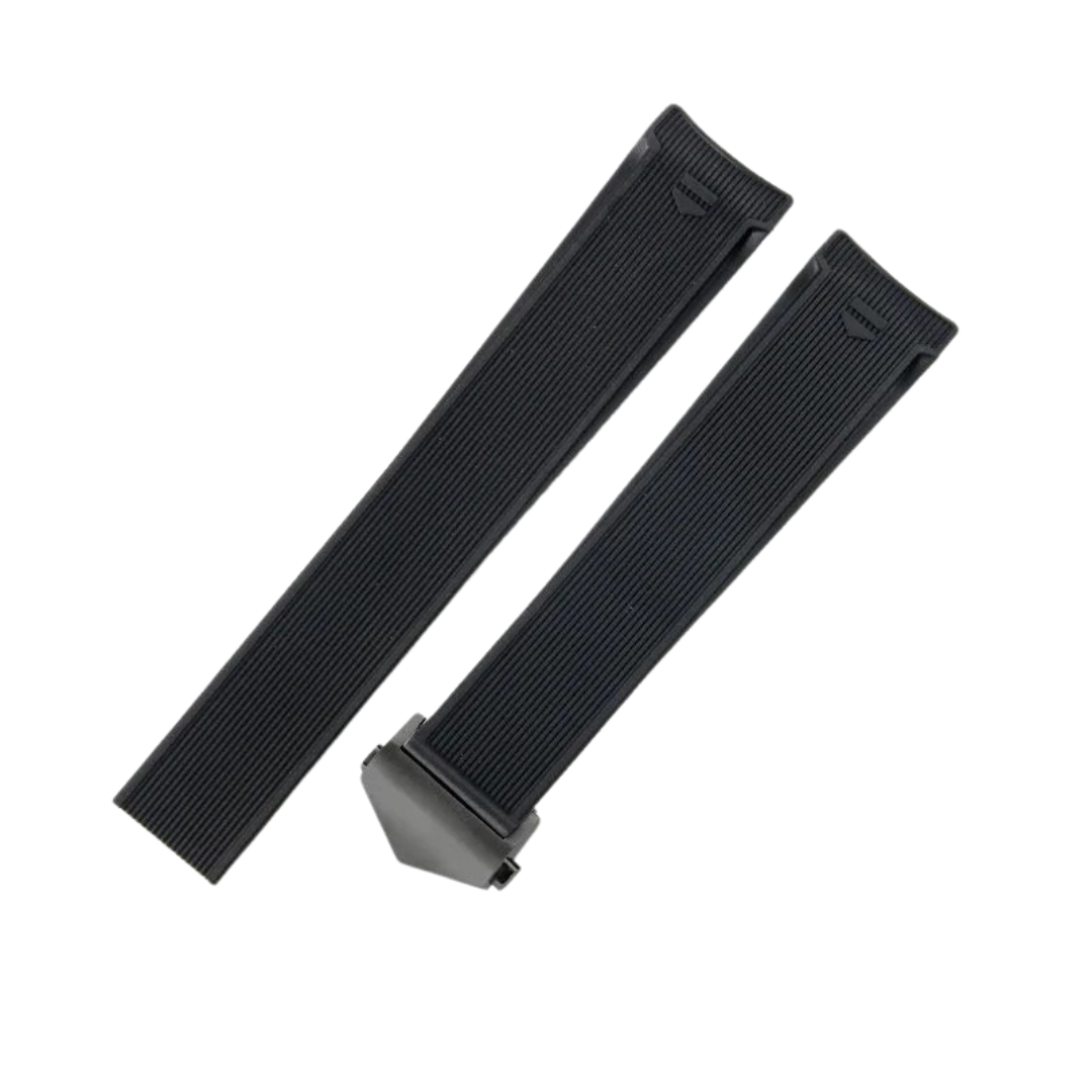 Onyx Black Silicone Rubber F1 Strap