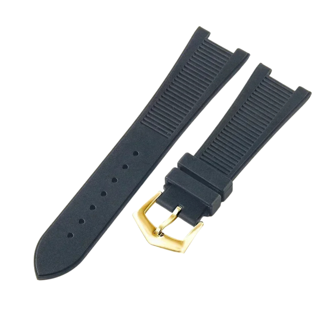 Black Fluororubber Strap for Patek Philippe Nautilus Series