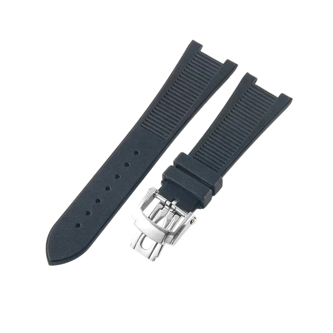 Black Fluororubber Strap for Patek Philippe Nautilus Series