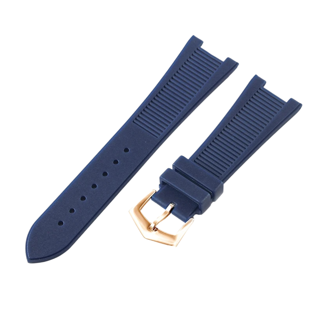 Dark Blue Fluororubber Strap for Patek Philippe Nautilus Series
