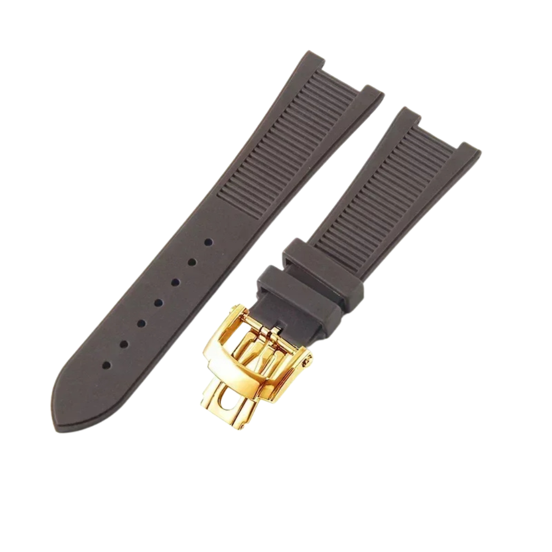 Brown Fluororubber Strap for Patek Philippe Nautilus Series