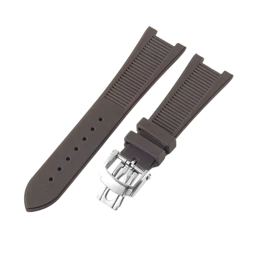 Brown Fluororubber Strap for Patek Philippe Nautilus Series