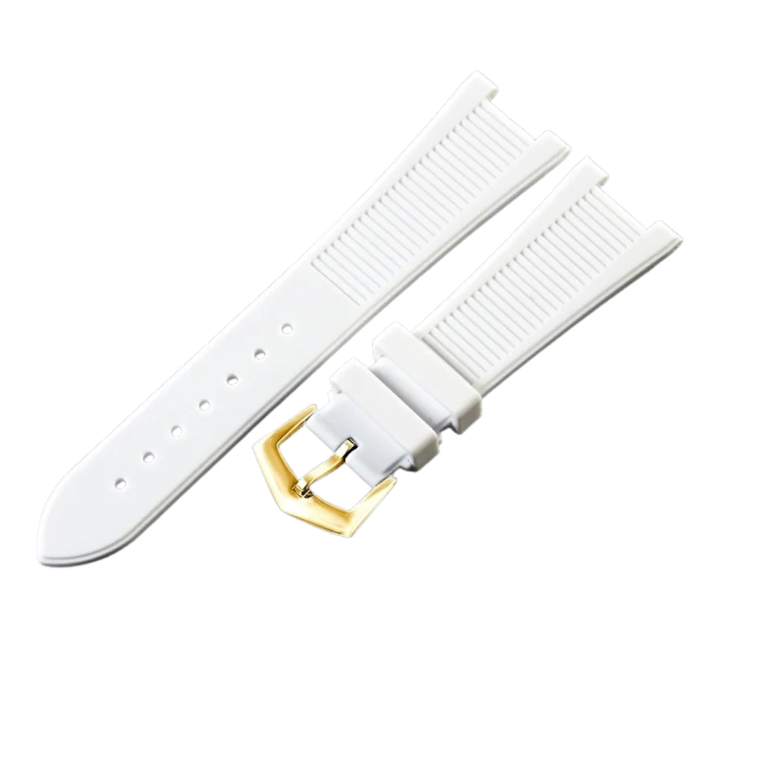 White Fluororubber Strap for Patek Philippe Nautilus Series
