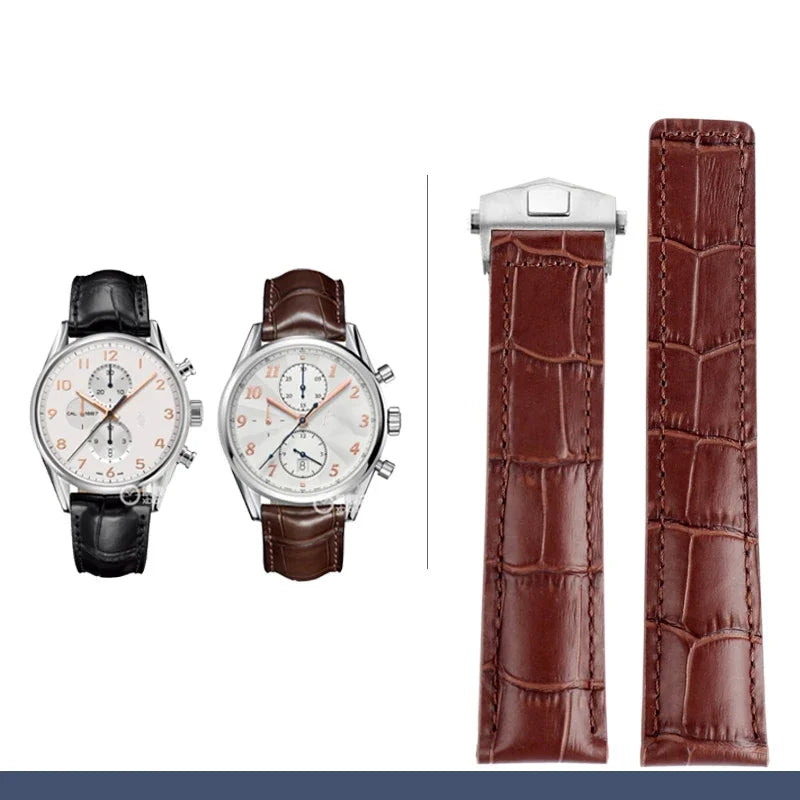 19mm/20mm/22mm Leather Strap for TAG Heuer Carrera