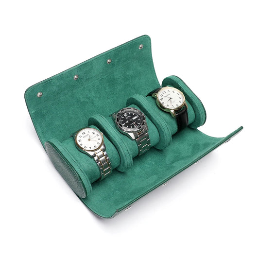 Luxury Leather Watch Travel & Storage Box 1-3 Slot – Green – High Quality