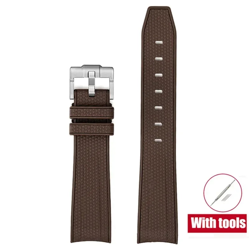High Quality Rubber Silicone Strap for Moonswatch - With Coloured Stitching