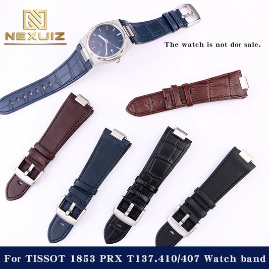 Luxury Genuine Leather Strap for Tissot PRX - With Standard Universal Strap
