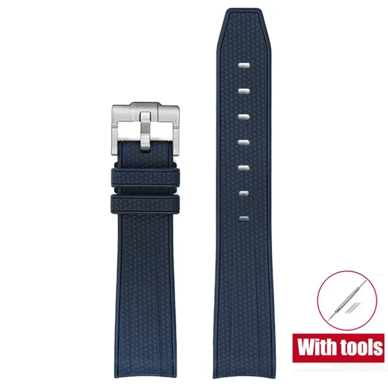 High Quality Rubber Silicone Strap for Moonswatch - With Coloured Stitching