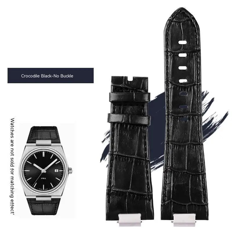 Luxury Genuine Leather Strap for Tissot PRX - With Universal + Butterfly Strap