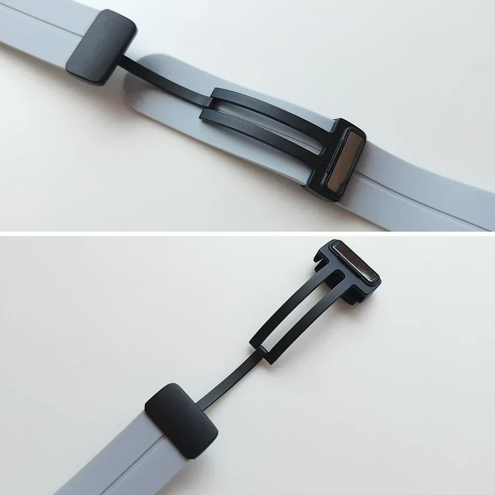 Silicone Rubber Strap for Moonswatch - with Magnetic Buckle