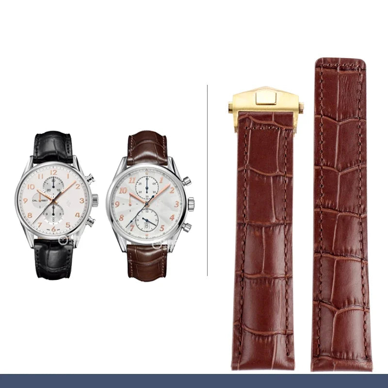 19mm/20mm/22mm Leather Strap for TAG Heuer Carrera