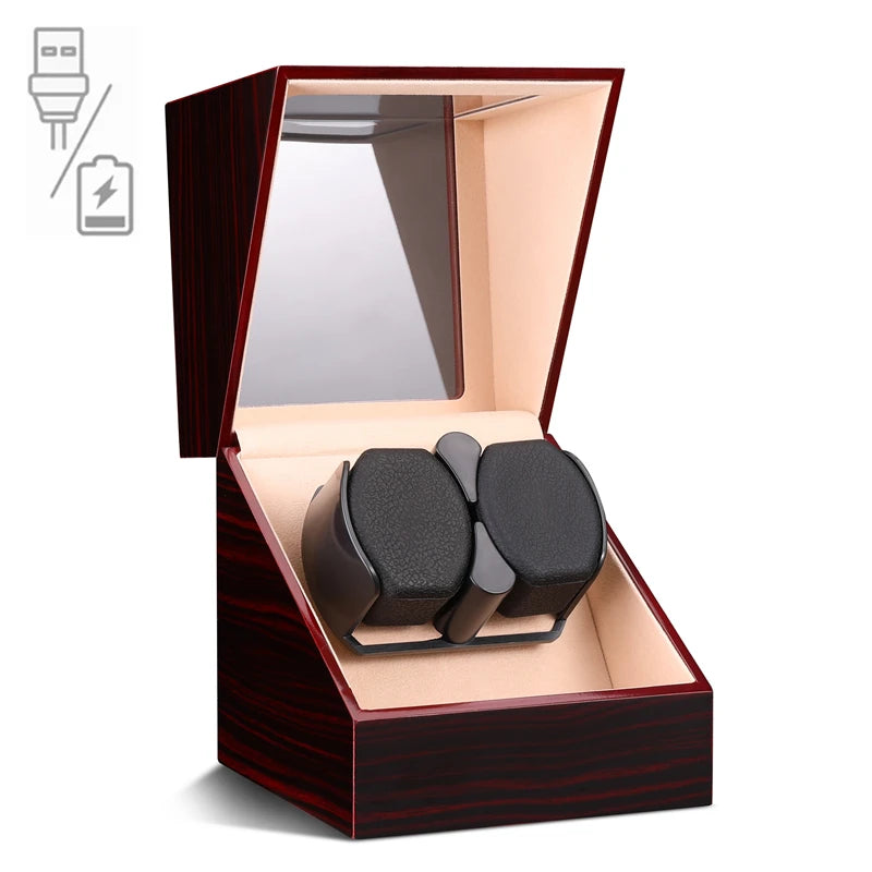 Luxury Solid Wooden Watch Winder & Display Case – High Quality Automatic