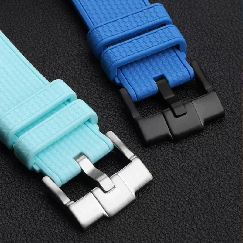 High Quality Rubber Silicone Strap for Moonswatch - With Coloured Stitching
