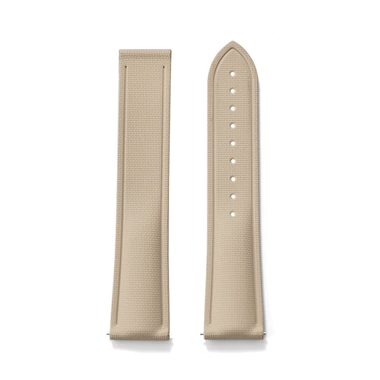 Khaki Premium Grade Soft FKM Rubber Watch Strap