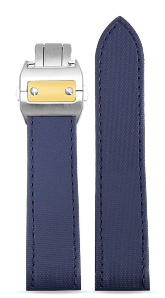 Deep Sea Blue Nylon Grain Strap