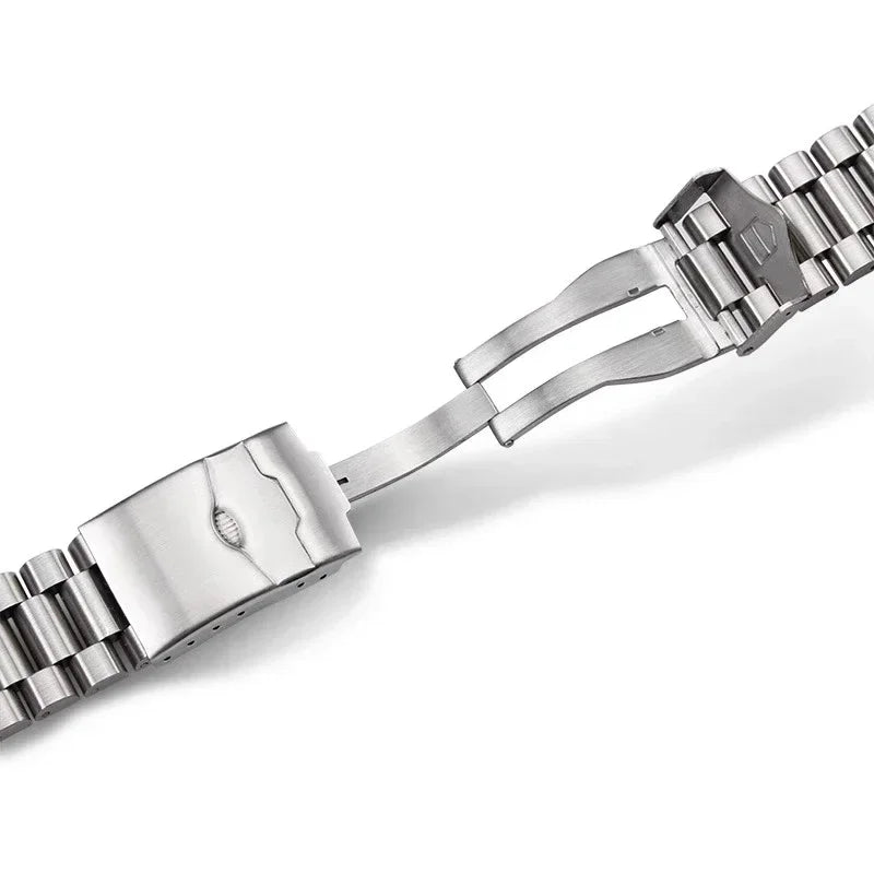 Bright Silver Stainless Steel F1 Strap