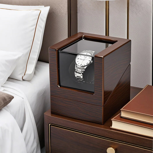 Luxury Solid Wooden Watch Winder & Display Case – High Quality Automatic