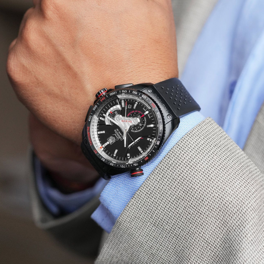 Natural Rubber Watchband For TAG HEUER GRAND CARRERA 22mm 24mm