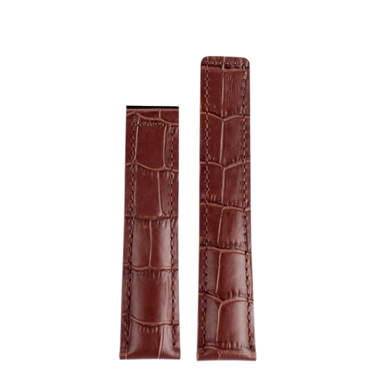 Chestnut Brown Cowhide Leather Soft Tag Heuer Strap