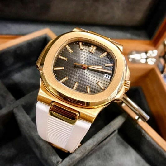 White Fluororubber Strap for Patek Philippe Nautilus Series