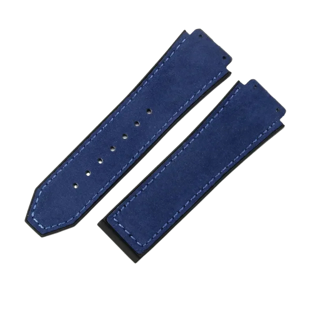 26x19mm Leather Strap for Hublot Classic Fusion Big Bang Blue
