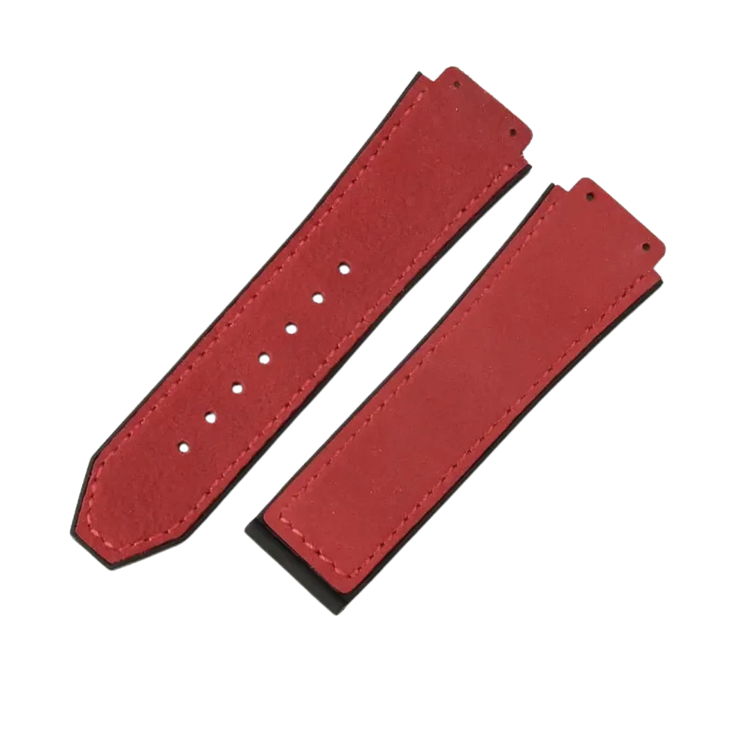 26x19mm Leather Strap for Hublot Classic Fusion Big Bang Red