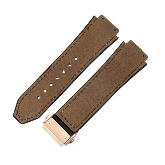 26x19mm Leather Strap for Hublot Classic Fusion Big Bang Brown