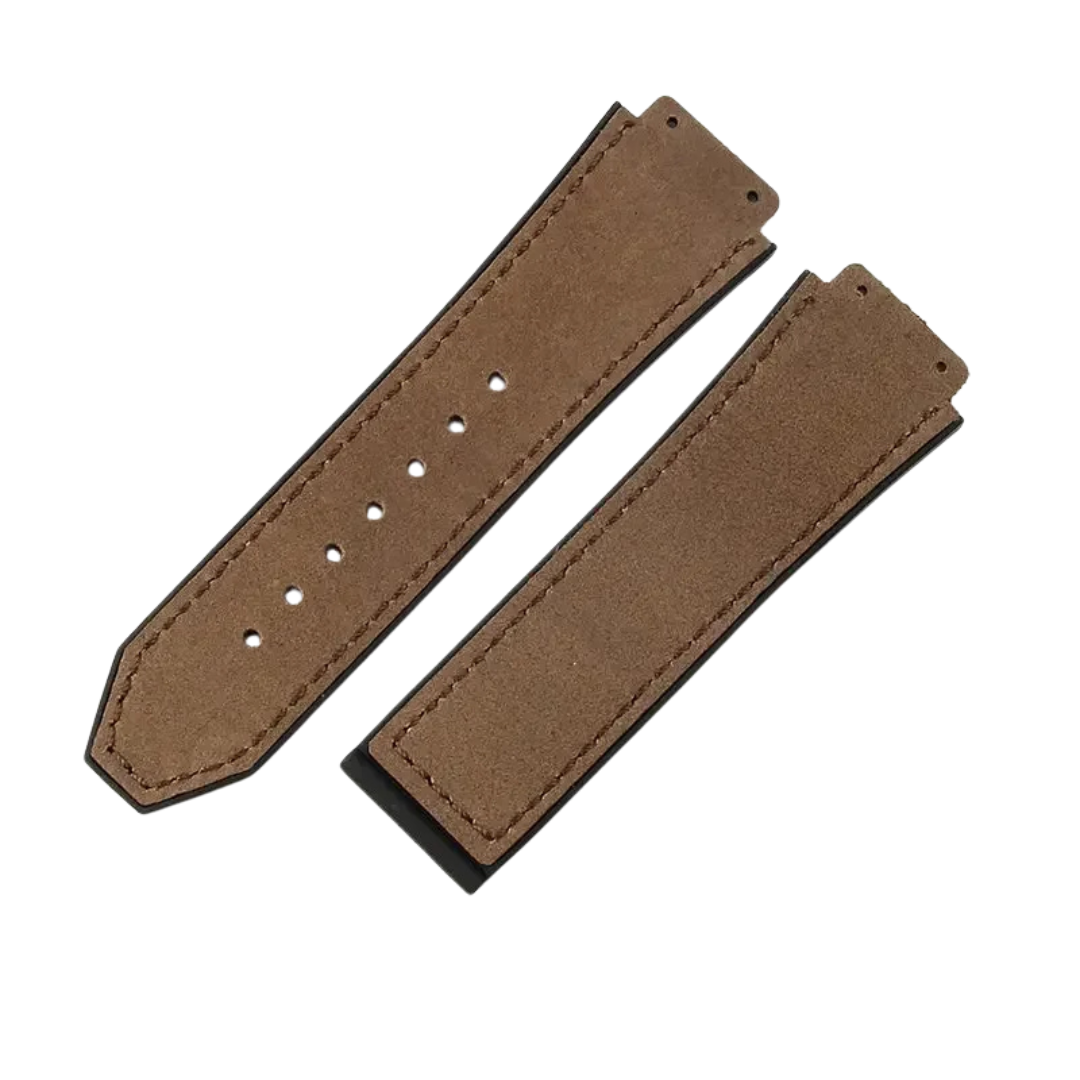 26x19mm Leather Strap for Hublot Classic Fusion Big Bang Brown