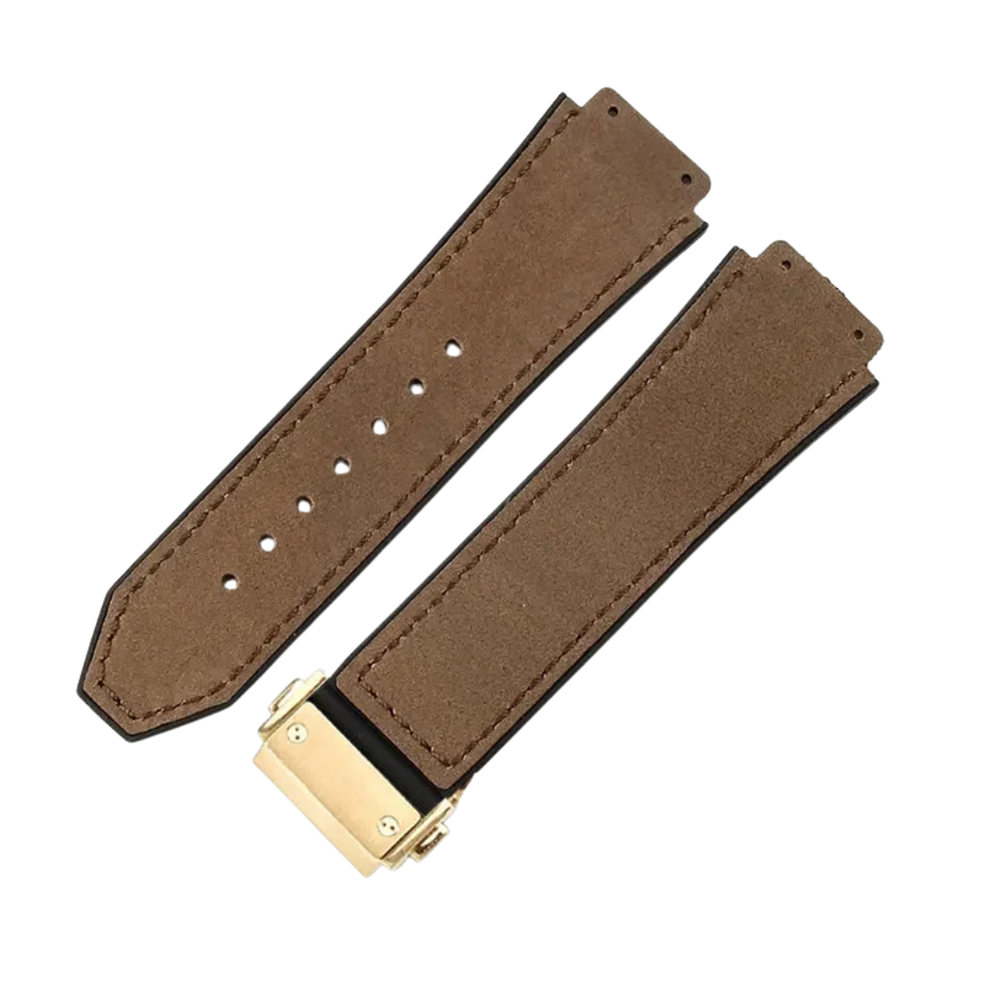 26x19mm Leather Strap for Hublot Classic Fusion Big Bang Army Green