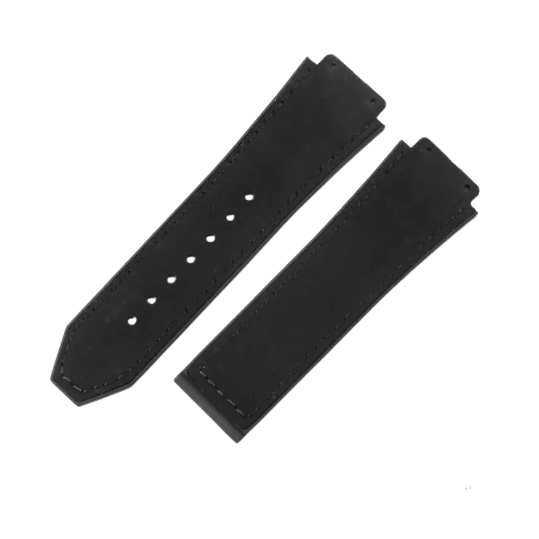 26x19mm Leather Strap for Hublot Classic Fusion Big Bang Black