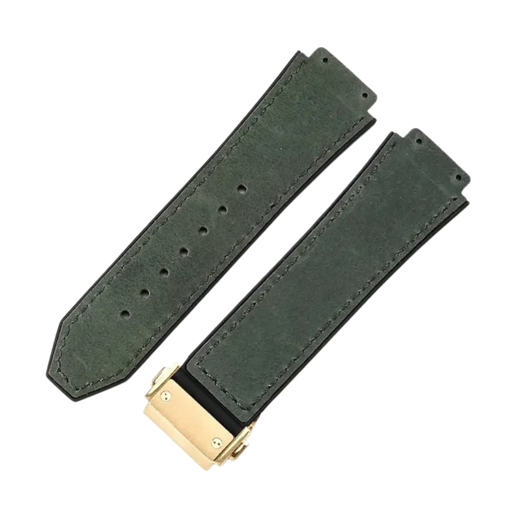 Moss Green Cowhide Leather Strap For Hublot