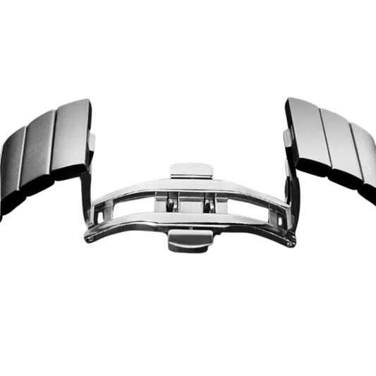 Black Stainless Steel Strap for Moonswatch – Butterfly Clasp