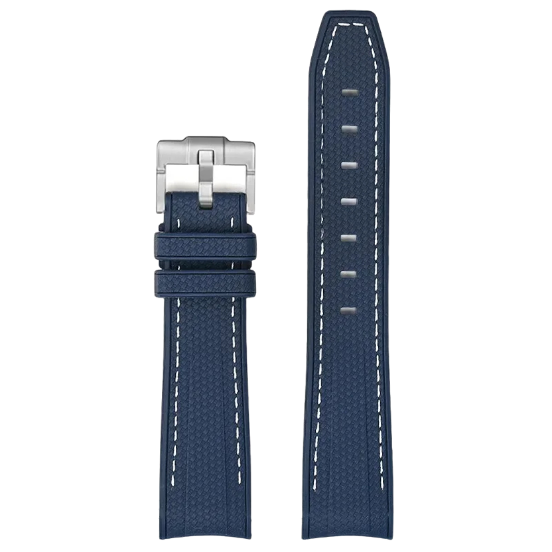 Blueberry Blue Silicone Strap For Omega X Moonswatch