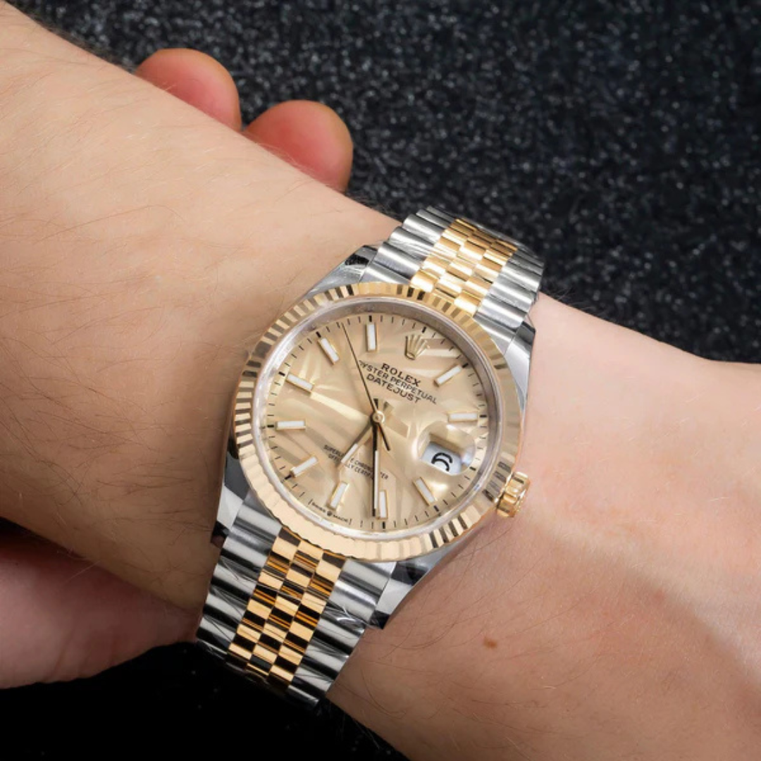 Two Tone Gold Presidential Stainless Steel Strap