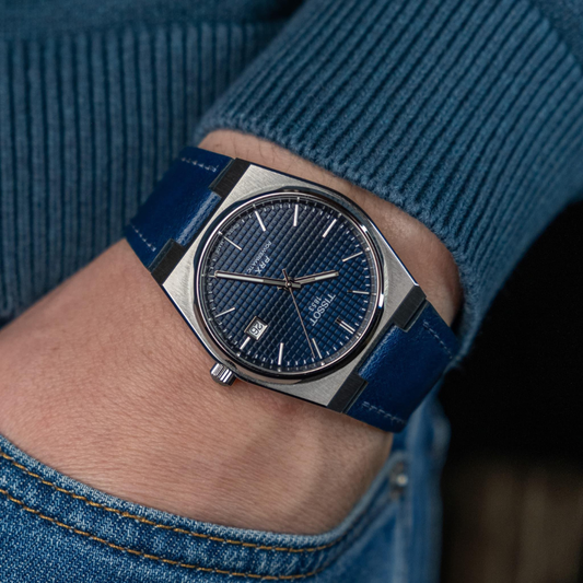 Blue Leather 12mm Watch Strap For Tissot PRX