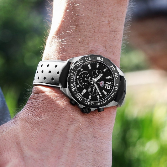 22mm Breathable Silicone Strap for TAG Heuer F1 – Folding Buckle