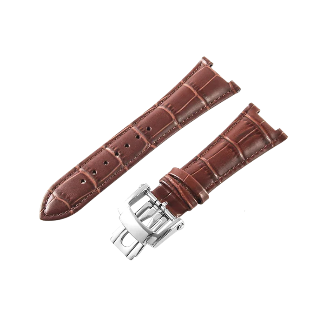 25mm Brown Cow Leather Strap for Patek Philippe Nautilus 5711/5712G