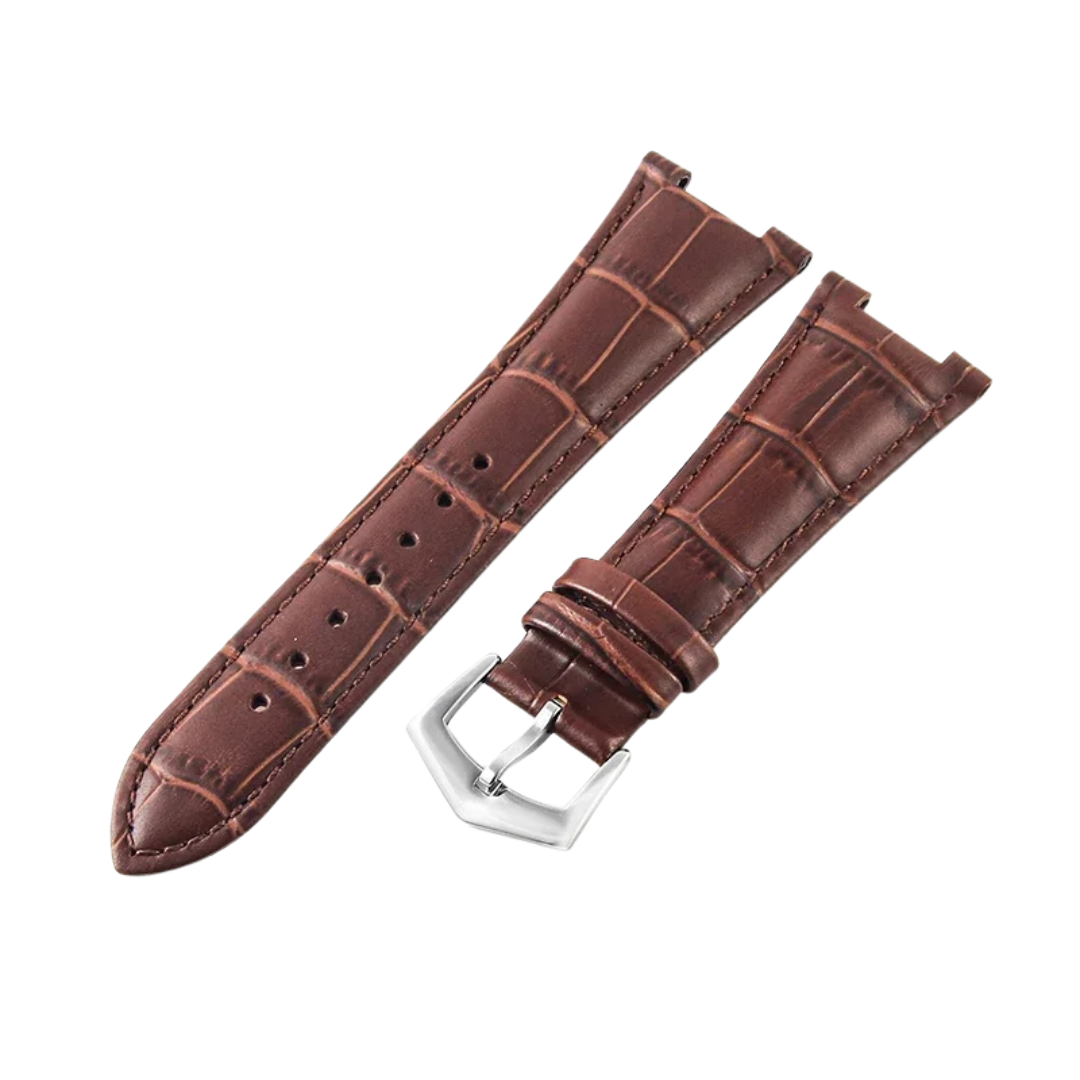 25mm Brown Cow Leather Strap for Patek Philippe Nautilus 5711/5712G