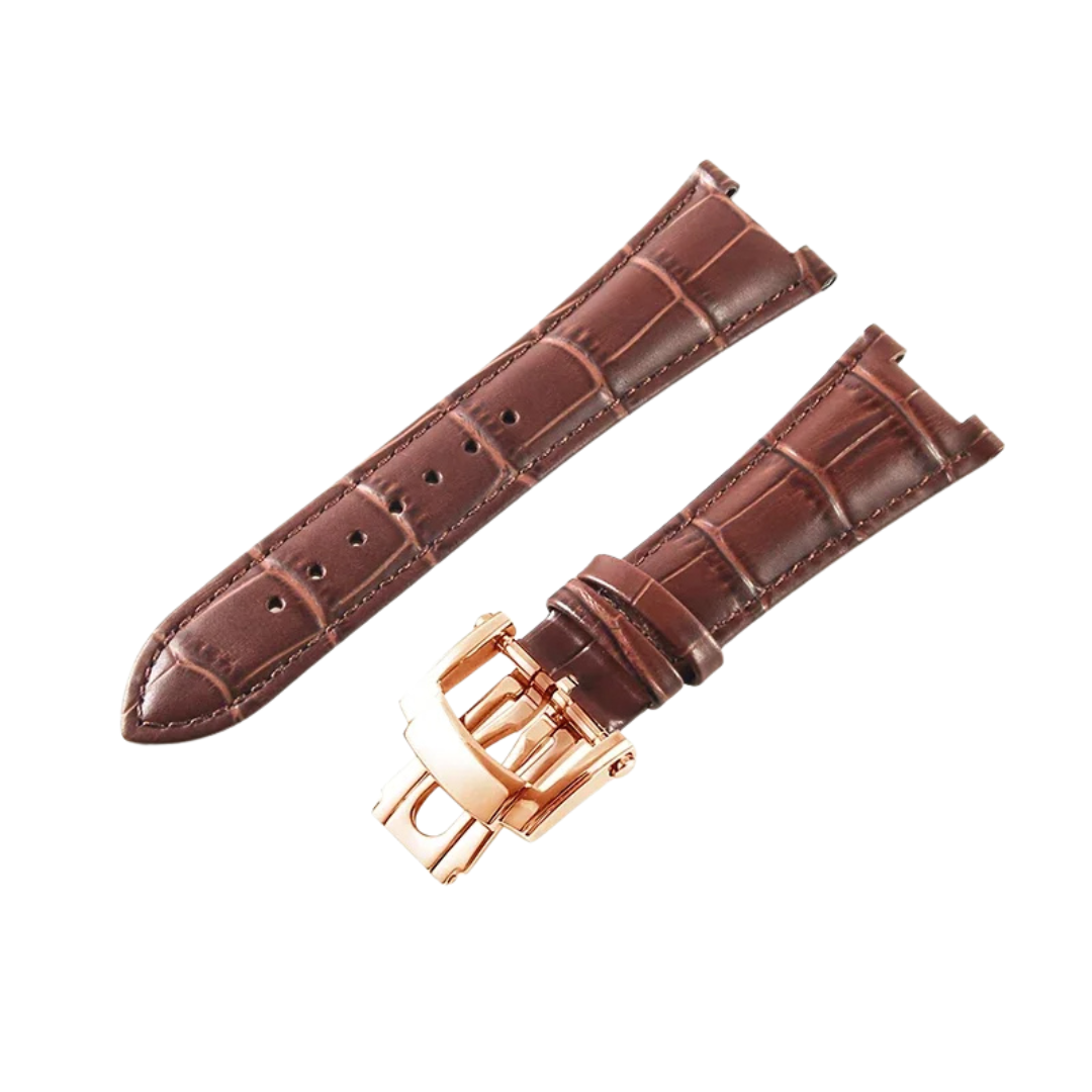 25mm Brown Cow Leather Strap for Patek Philippe Nautilus 5711/5712G