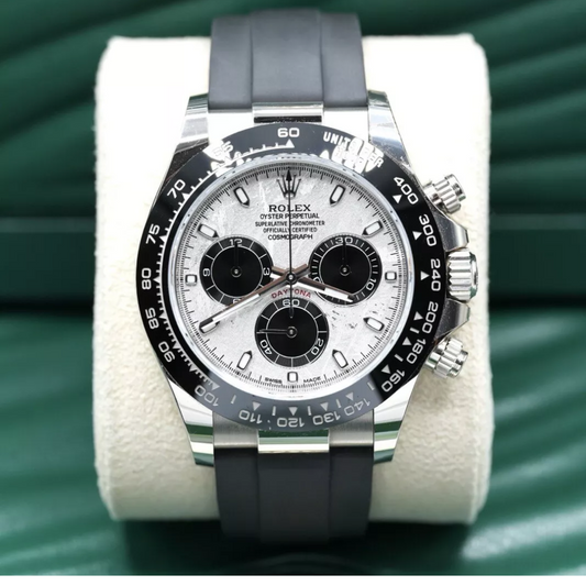 Oysterflex Style Strap for Rolex - High Quality Butterfly Clasp - Grey with Clasp