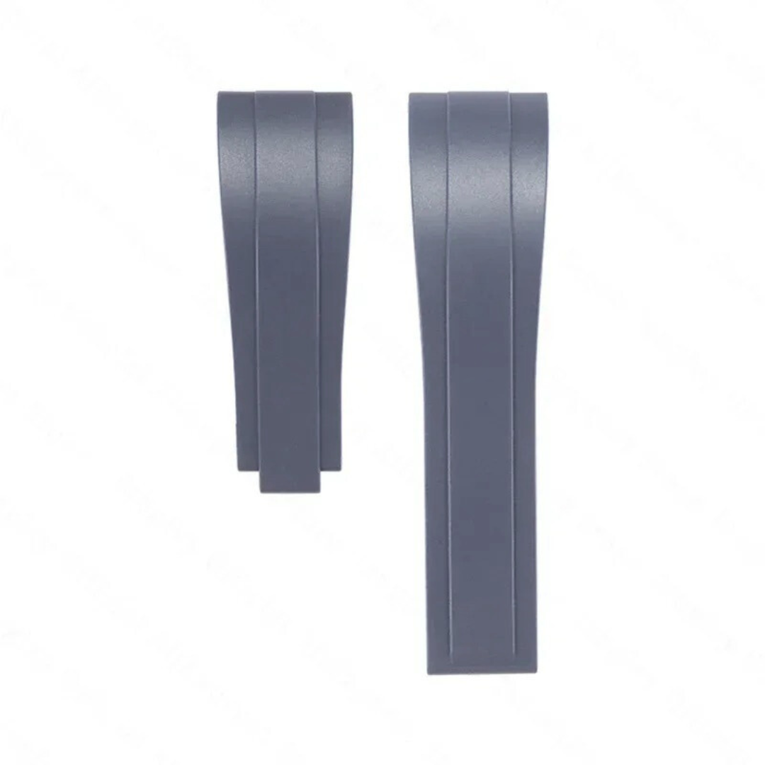 Oysterflex Style Strap for Rolex - High Quality Butterfly Clasp - Grey with Clasp