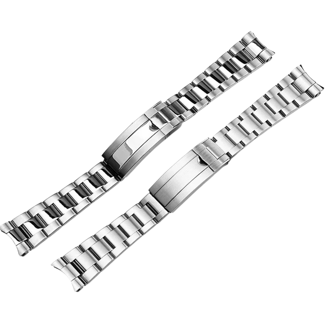 Oyster Style Strap for Rolex Polished - High quality Butterfly Clasp