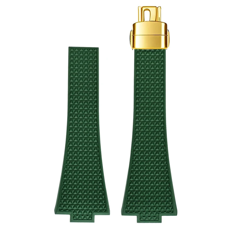 High Quality Cut to Size Strap for Tissot PRX Dark Green - With Luxury Butterfly Clasp
