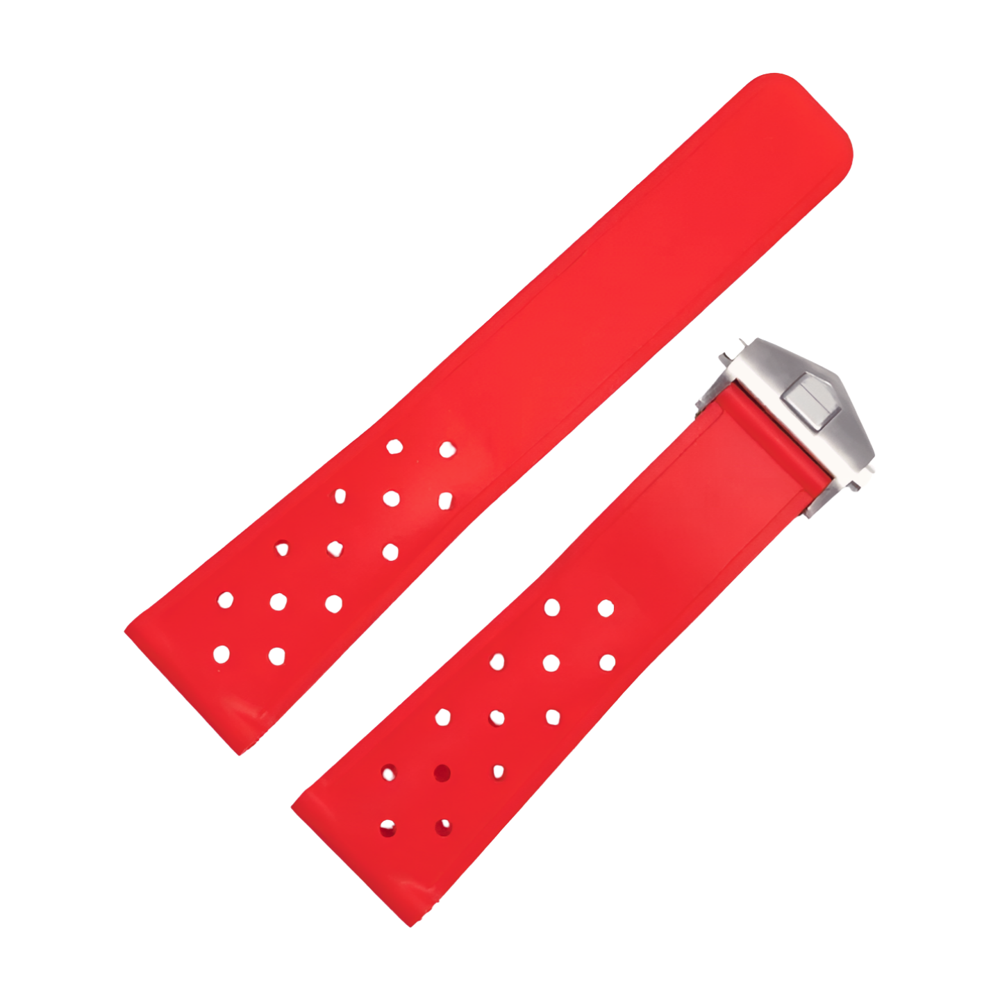 22mm Breathable Silicone Strap for TAG Heuer F1 – Folding Buckle