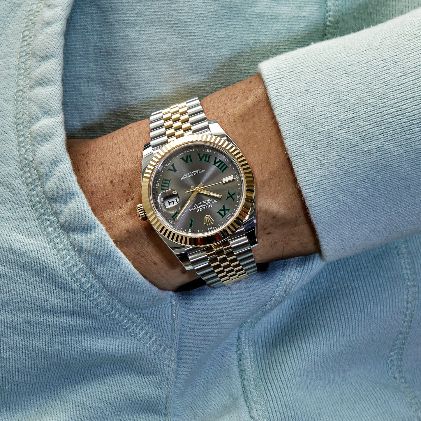 Two Tone Yellow Gold Jubilee Stainless Steel Strap