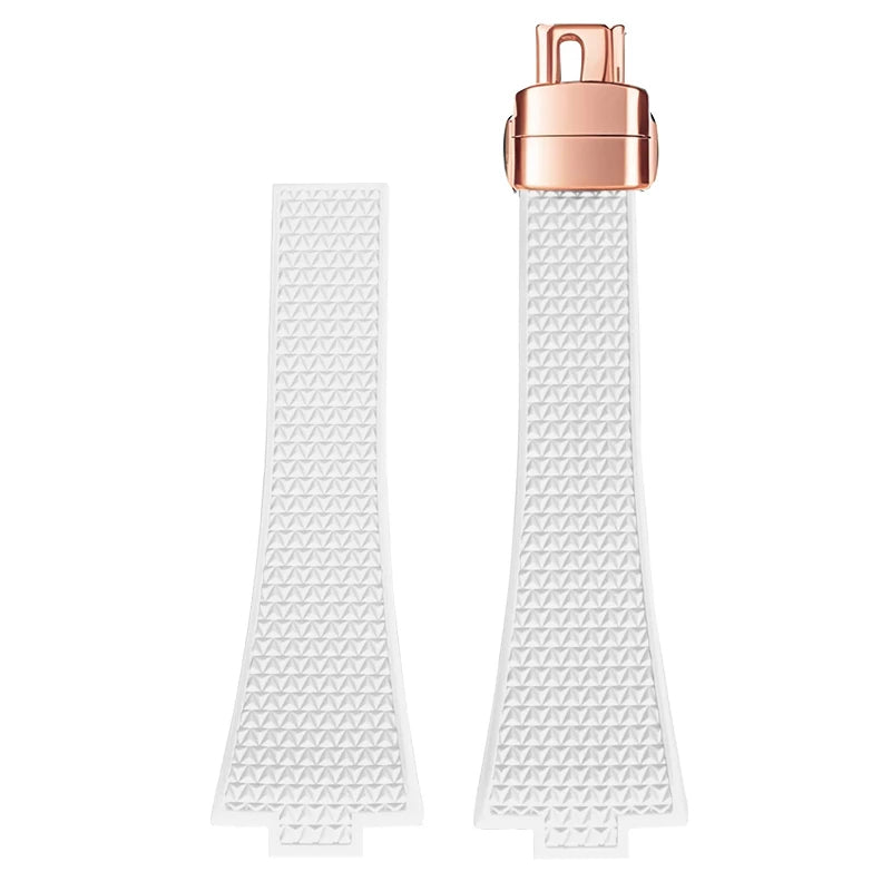 Ice White FKM Rubber Strap for Tissot PRX