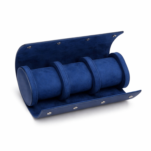Luxury Leather Watch Travel & Storage Box 1-3 Slot – Navy – High Quality