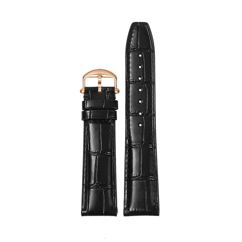 Stealth Black Cowhide Leather Pilot & Portofino Strap
