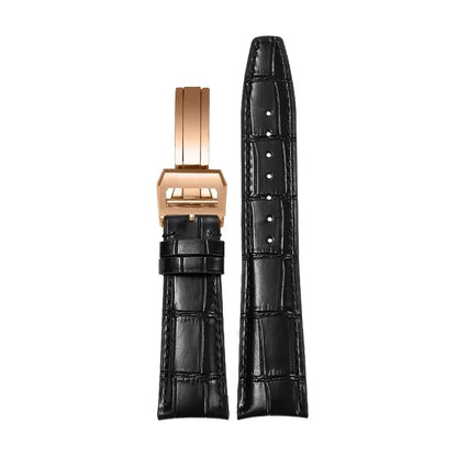 Stealth Black Cowhide Leather Pilot & Portofino Strap