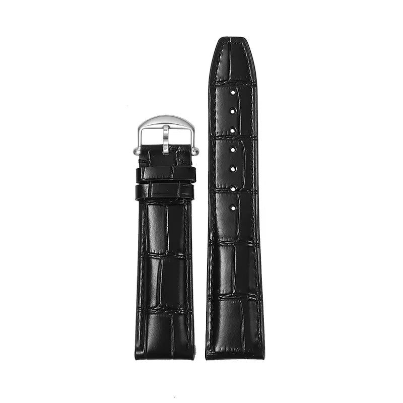Stealth Black Cowhide Leather Pilot & Portofino Strap